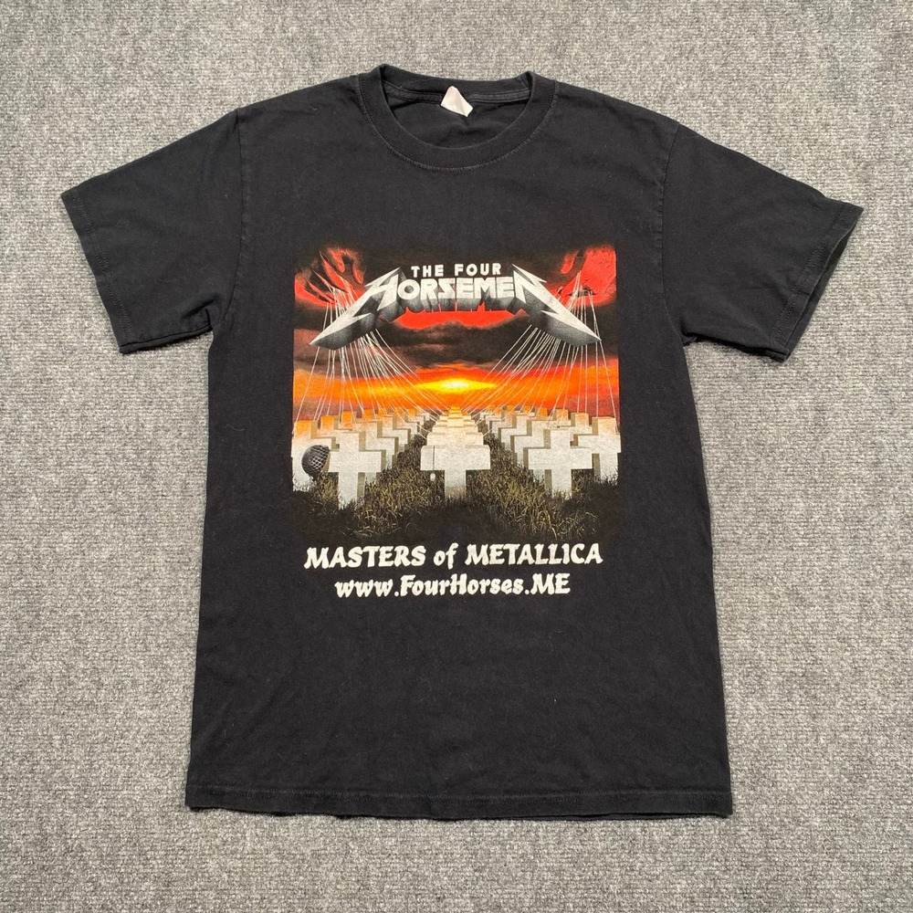 Metallica The Four Horsemen Masters of Metallica Band T Shirt Mens Black